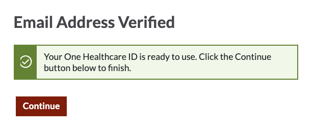 UnitedHealthcare email verified successfully message