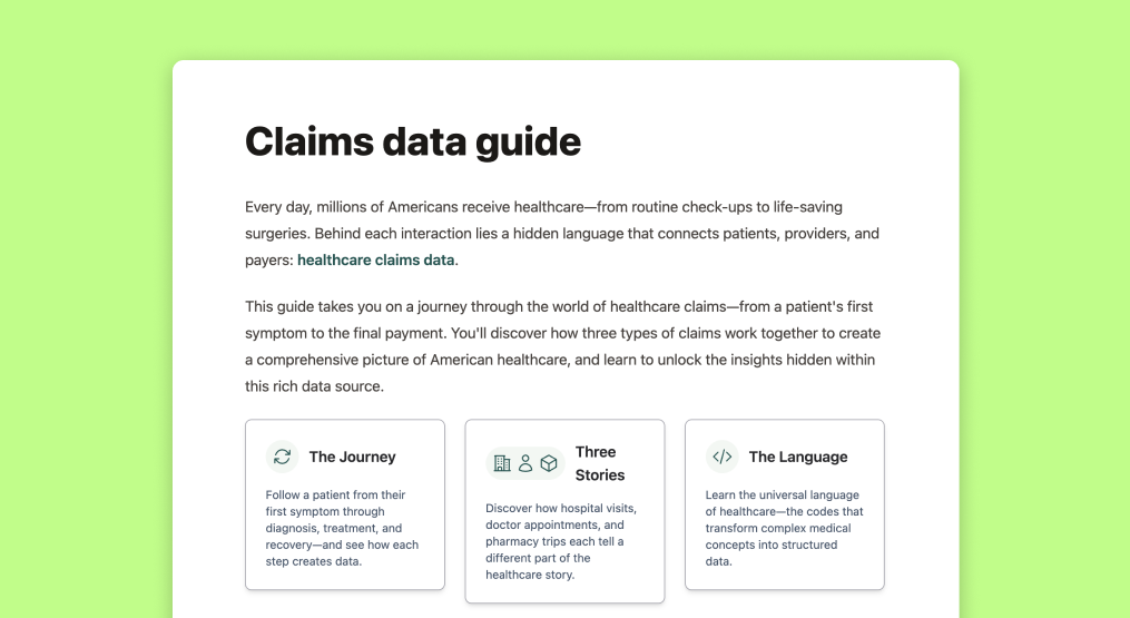 Day 5: Open-Sourcing Claims Reference Documentation